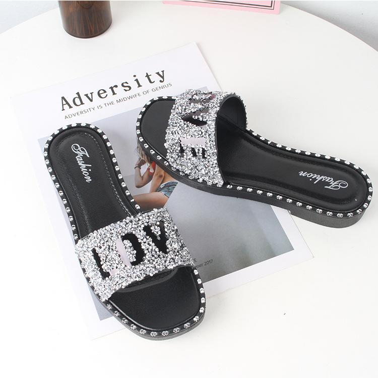 Women's Black Slippers – Style 93
