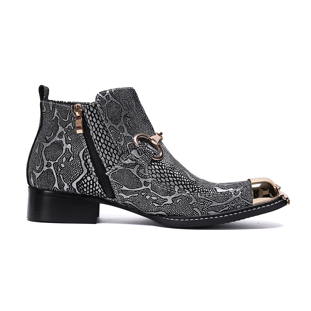 Men's Leather Martin Boots – Pointed Toe, Business – Style 59