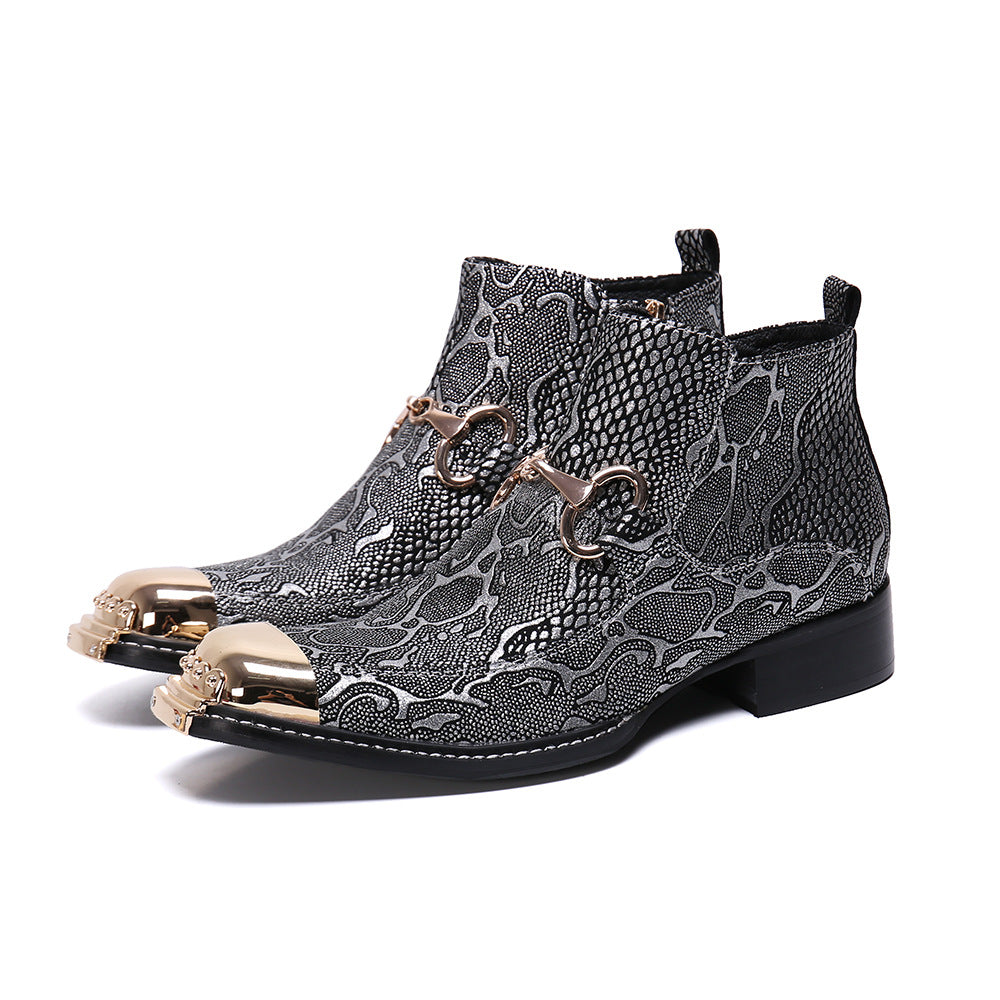 Men's Leather Martin Boots – Pointed Toe, Business – Style 59