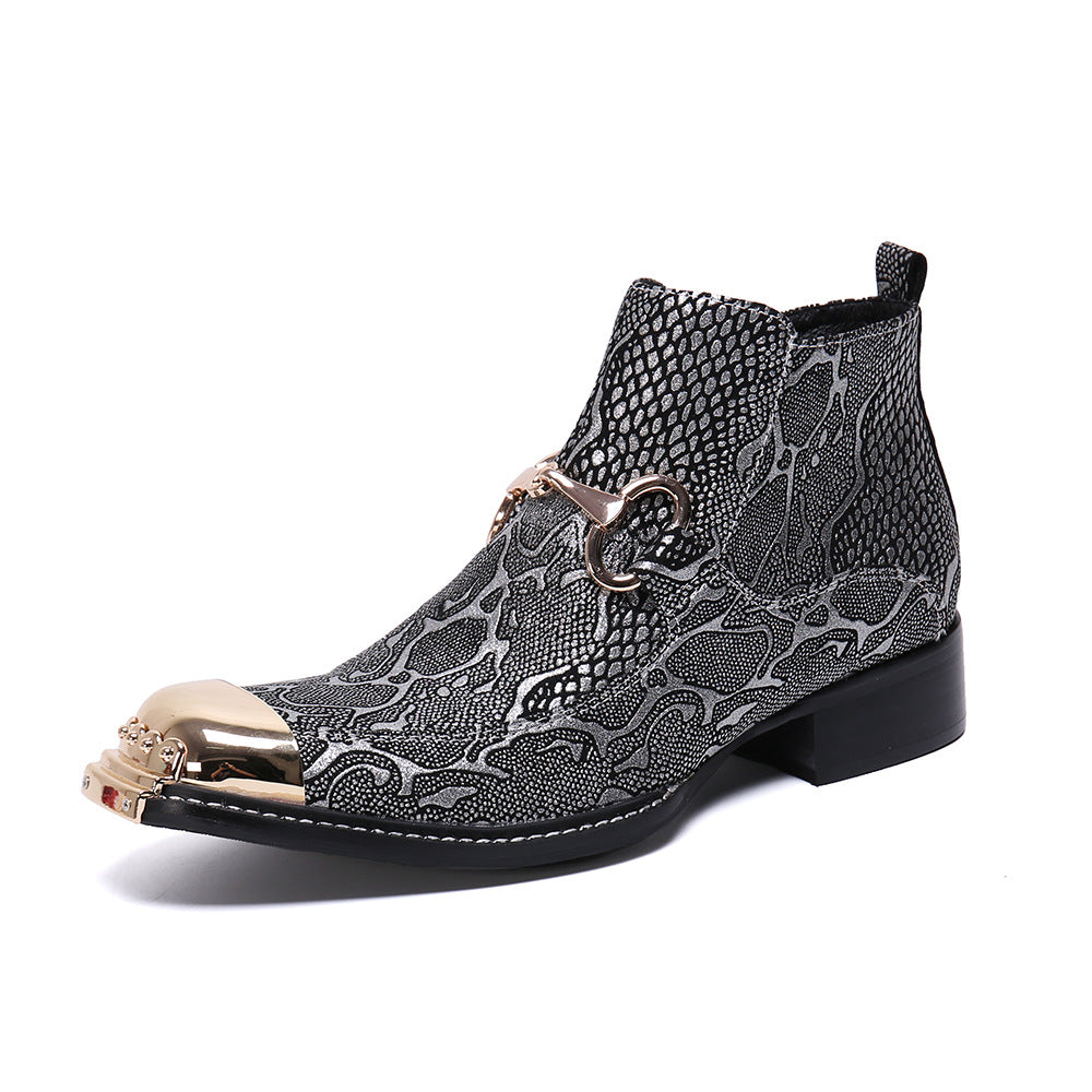 Men's Leather Martin Boots – Pointed Toe, Business – Style 59