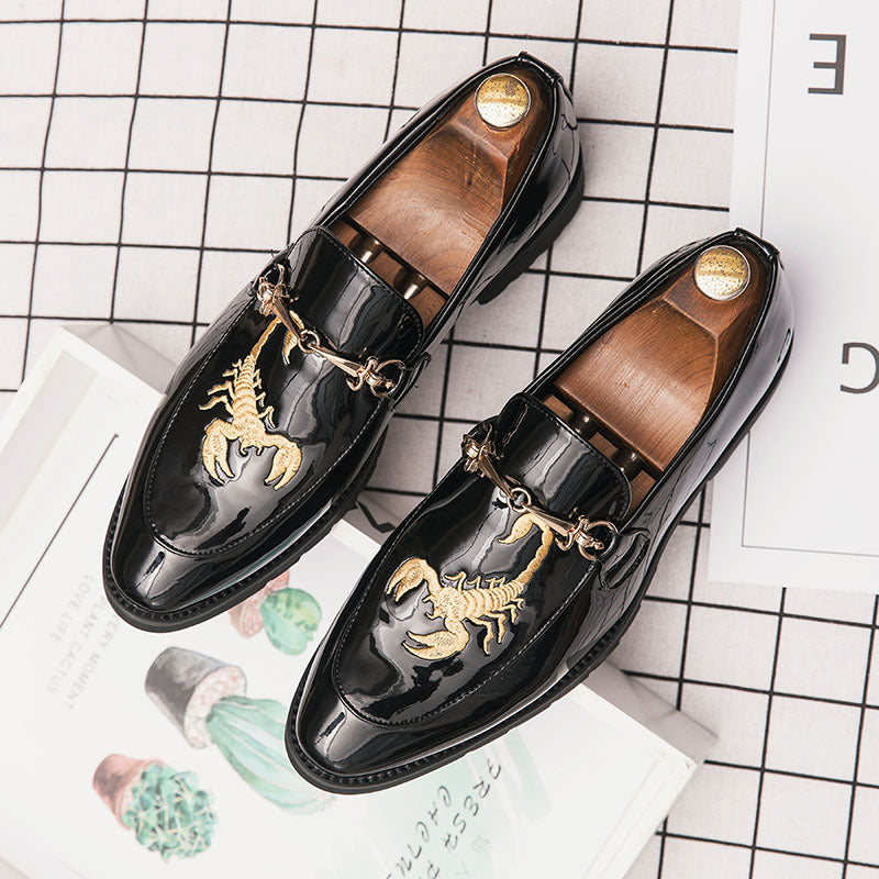 Men's Leather Formal Shoes, Embroidered, Style 1255