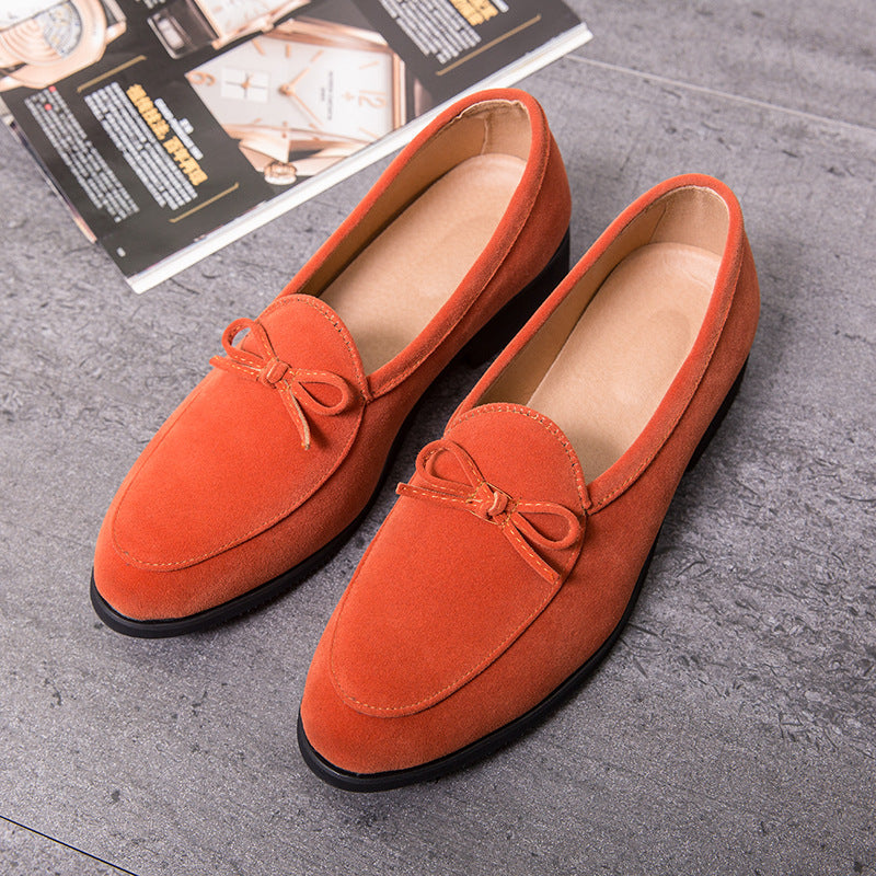 Men's Black Leather Formal Shoes, Pointed Toe, British Style, Style 9399