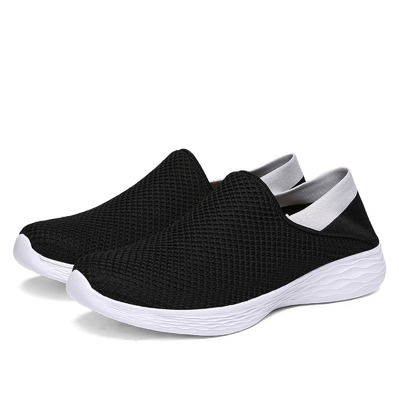 Men's Black Casual Shoes, Woven