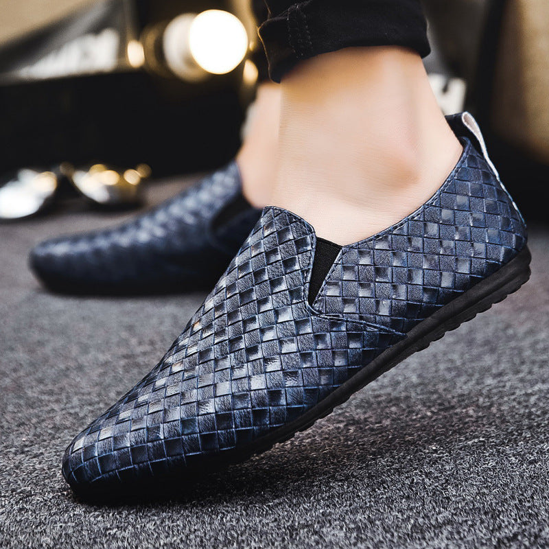 Spring Doudou Shoes Men's Shoes Men's Casual Shoes Tide Shoes Lazy Shoes Sleeve Society One Pedal Leather Shoes Glossy