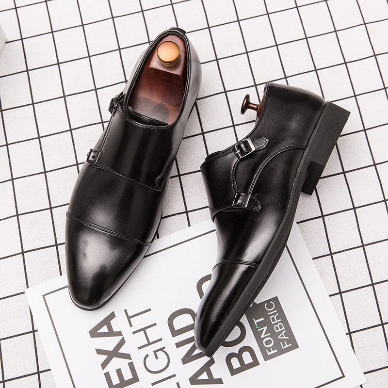 Men's Black Formal Shoes, Business, British Style, Style 1383