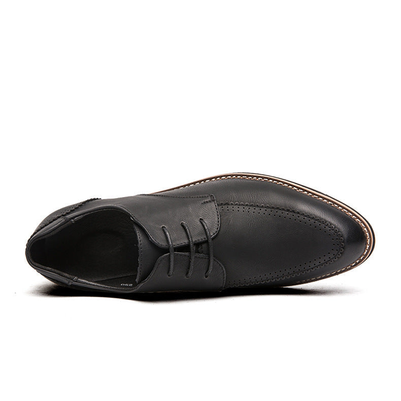 Men's Black Formal Shoes, Pointed Toe, British Style