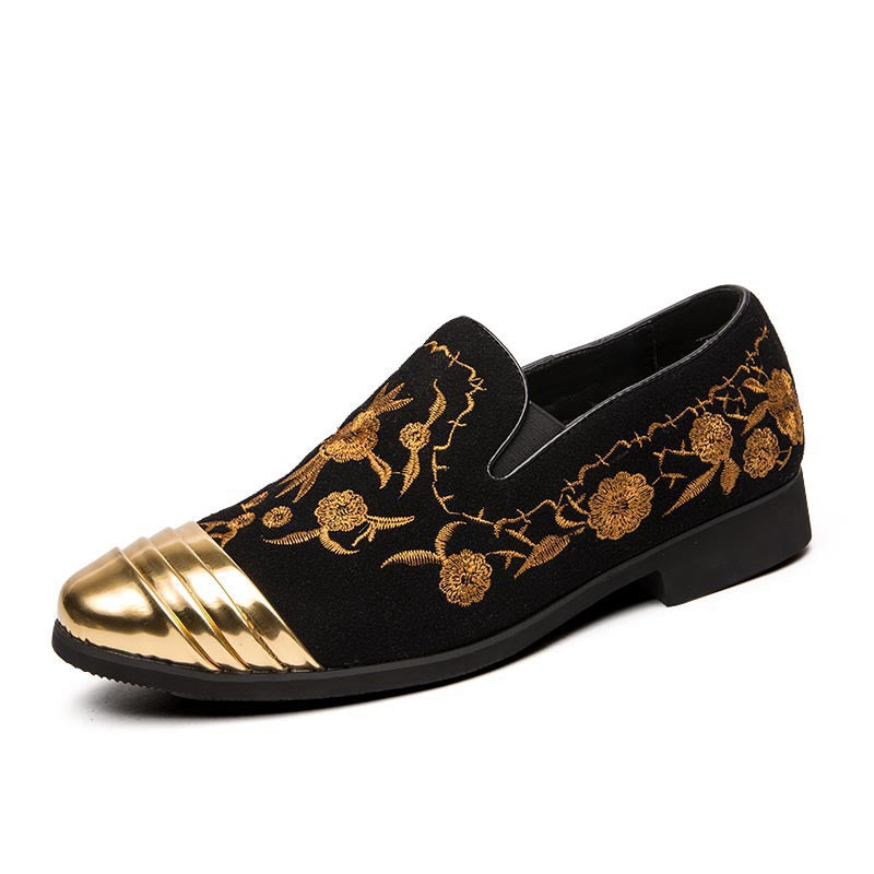 Men's Leather Formal Shoes, Embroidered, British Style