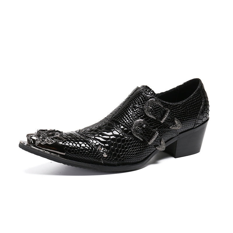 Men's Leather Casual Shoes, Pointed Toe, Business, Style 54