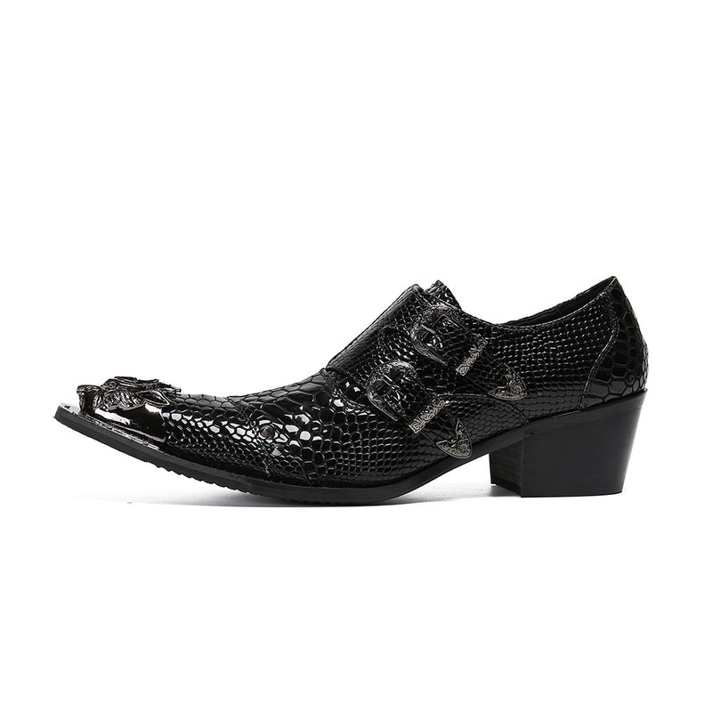 Men's Leather Casual Shoes, Pointed Toe, Business, Style 54