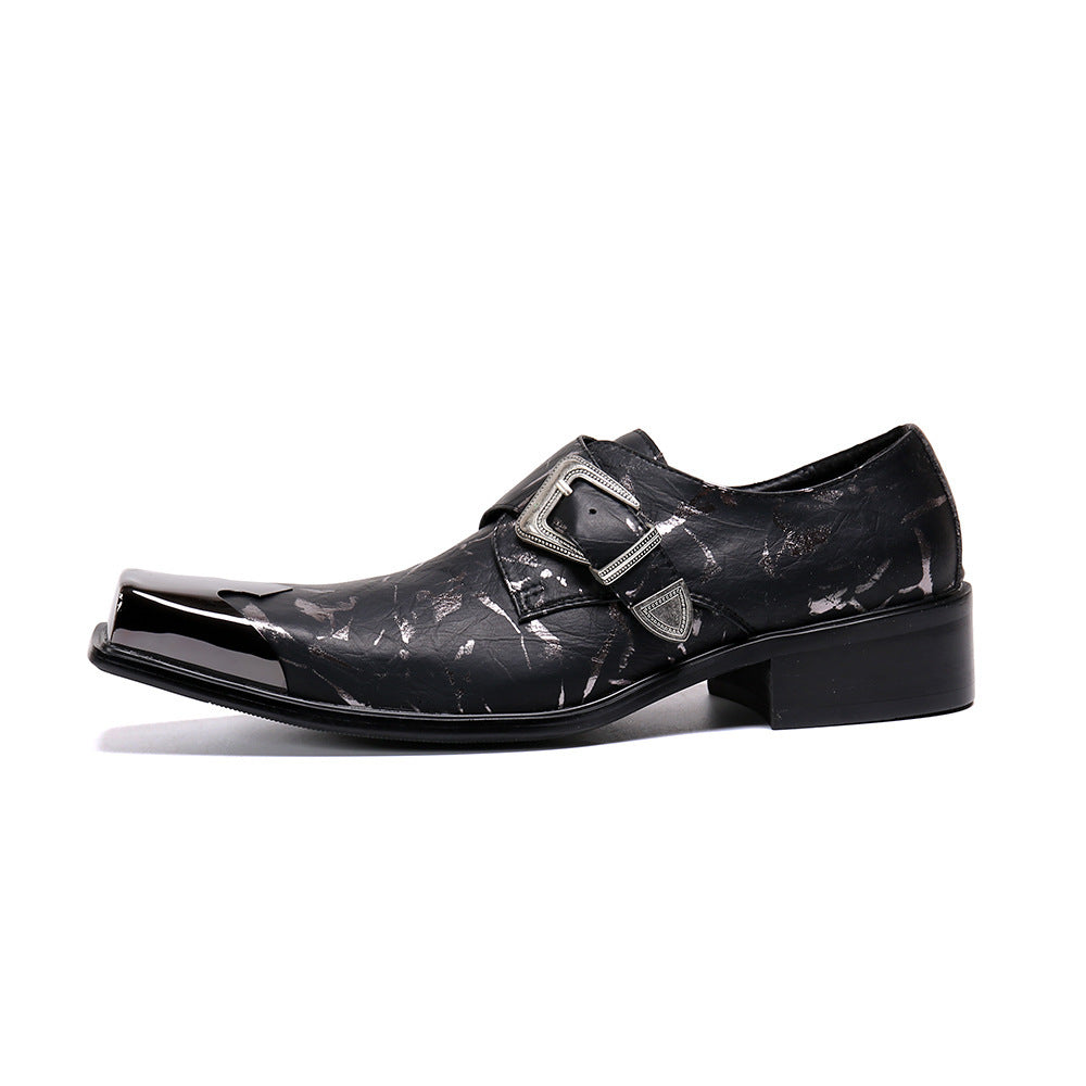 Men's Leather Loafers – Rhinestone Detail – Style 60
