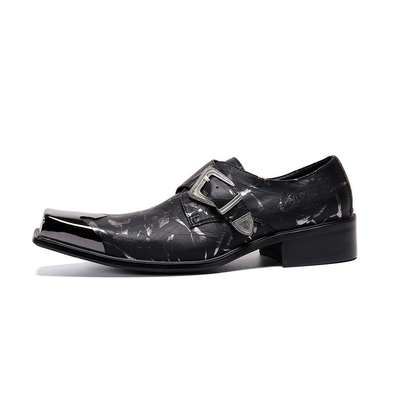 Men's Leather Loafers, Rhinestone Detail, Style 60