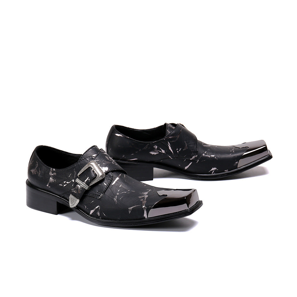 Men's Leather Loafers – Rhinestone Detail – Style 60