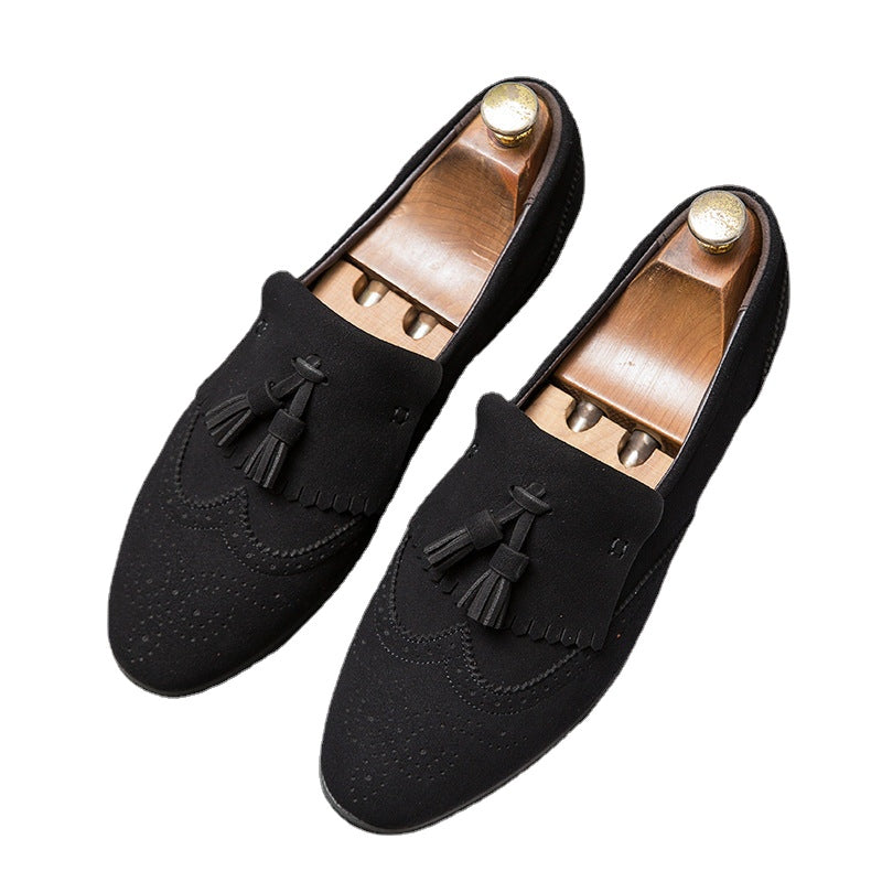 Men's Black Formal Shoes, Pointed Toe, Business, Style 0711