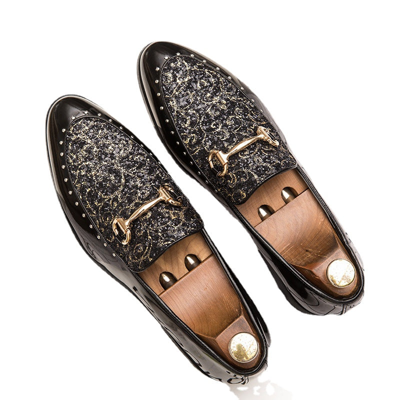 Men's Black Formal Shoes, Pointed Toe, Style 4327