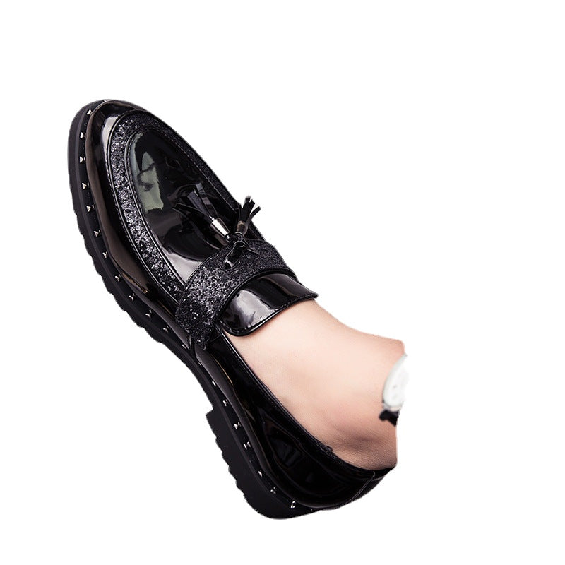 Men's Black Leather Formal Shoes, Pointed Toe, Business, Style 5463