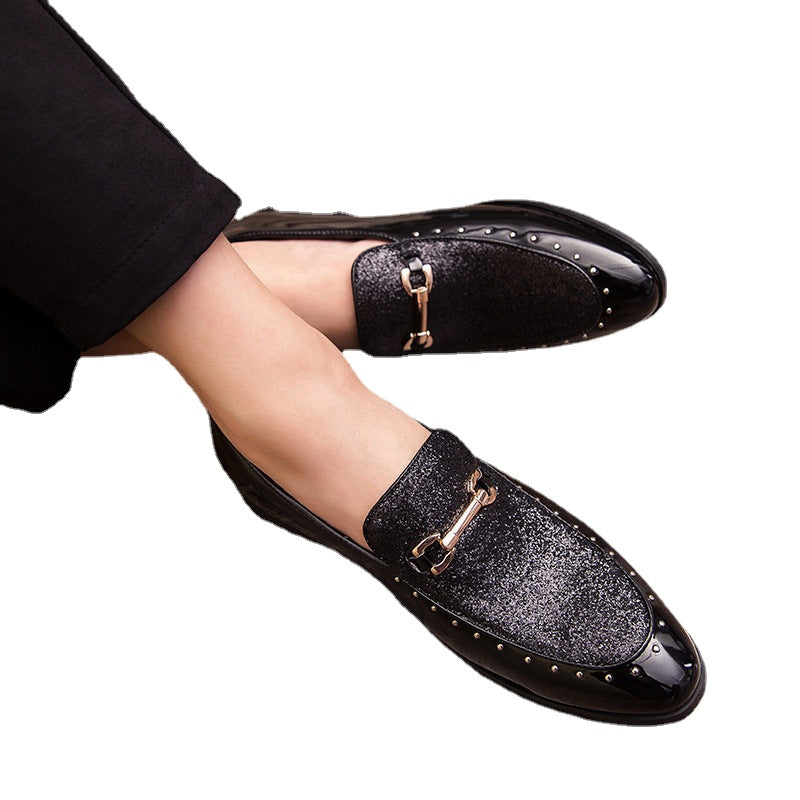 Men's Black Formal Shoes, Pointed Toe, Style 4327