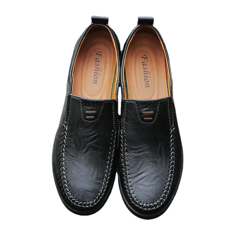 Men's Brown Genuine Leather Formal Shoes, Style 1047