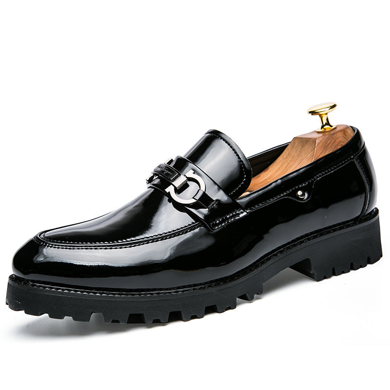 Men's Black Leather Dress Shoes – Pointed Toe, Business