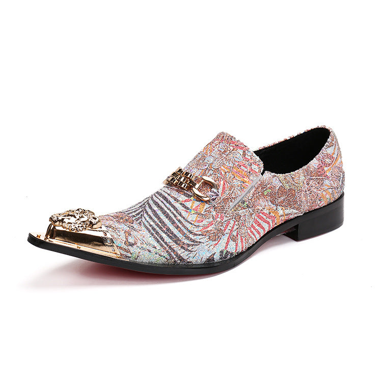 Men's Leather Casual Shoes, Pointed Toe, Business, Style 40