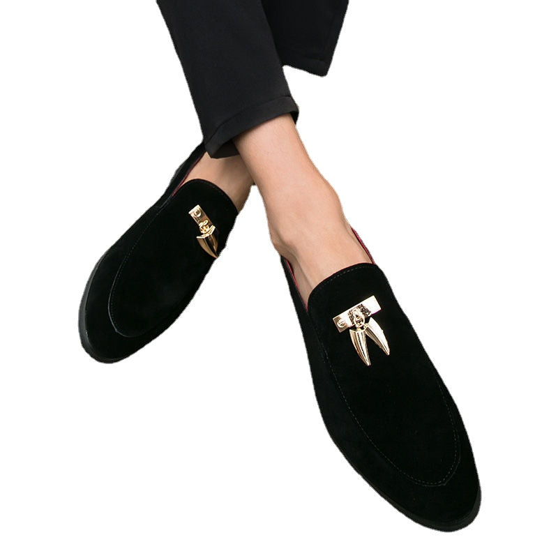 Men's Black Leather Formal Shoes, British Style, Style 3191