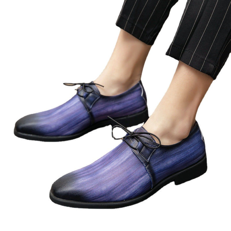 Men's Brown Leather Formal Shoes, Business, British Style, Style 8935
