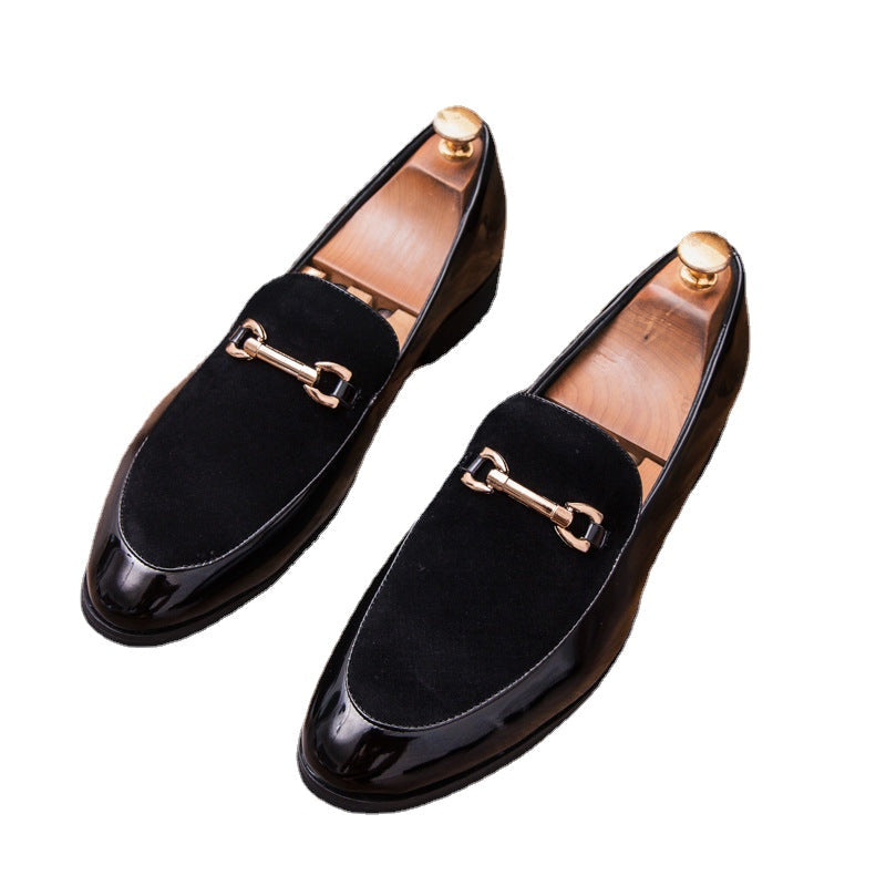 Men's Black Leather Formal Shoes, British Style, Style 6471