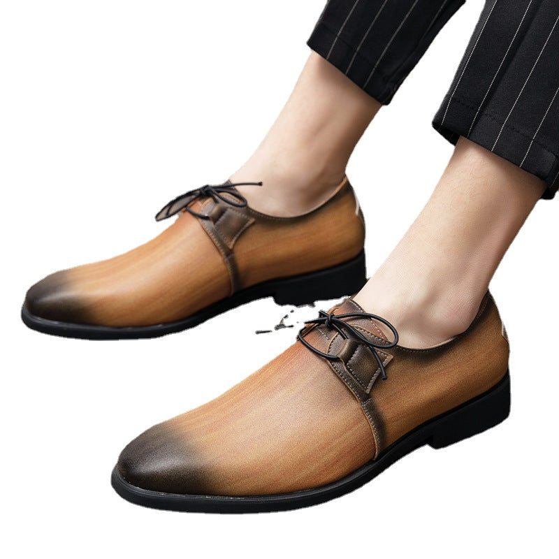 Men's Brown Leather Formal Shoes, Business, British Style, Style 8935