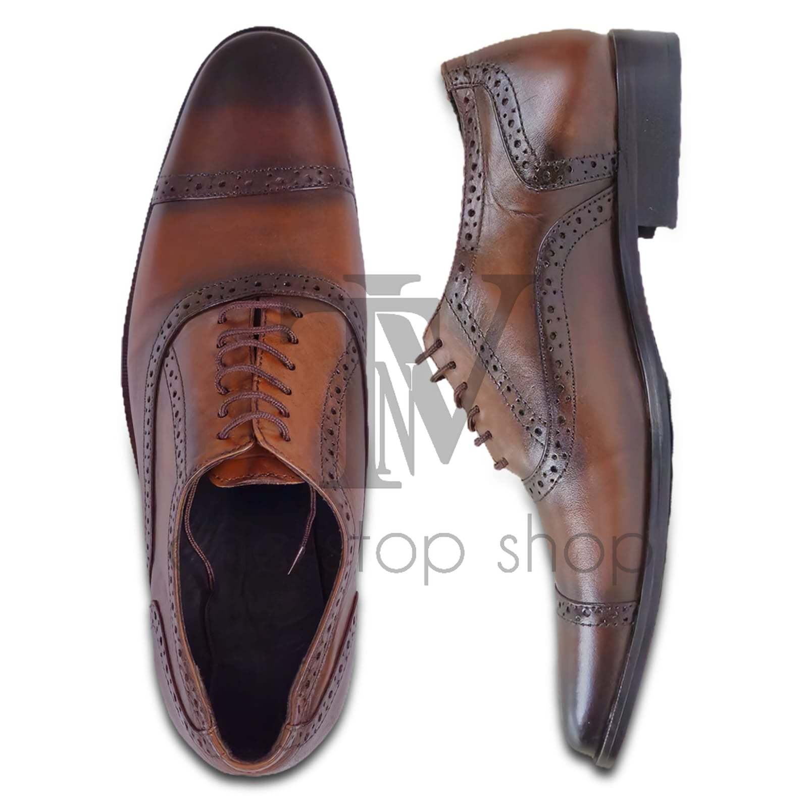 Men's Brown Leather Shoes, Style 2263