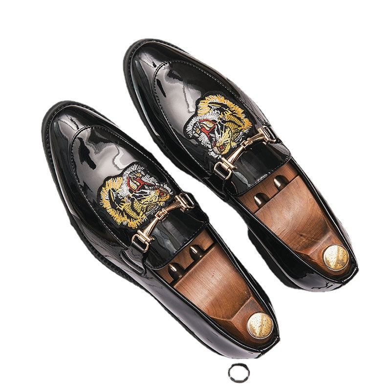 Men's Leather Formal Shoes, Embroidered, Style 1255