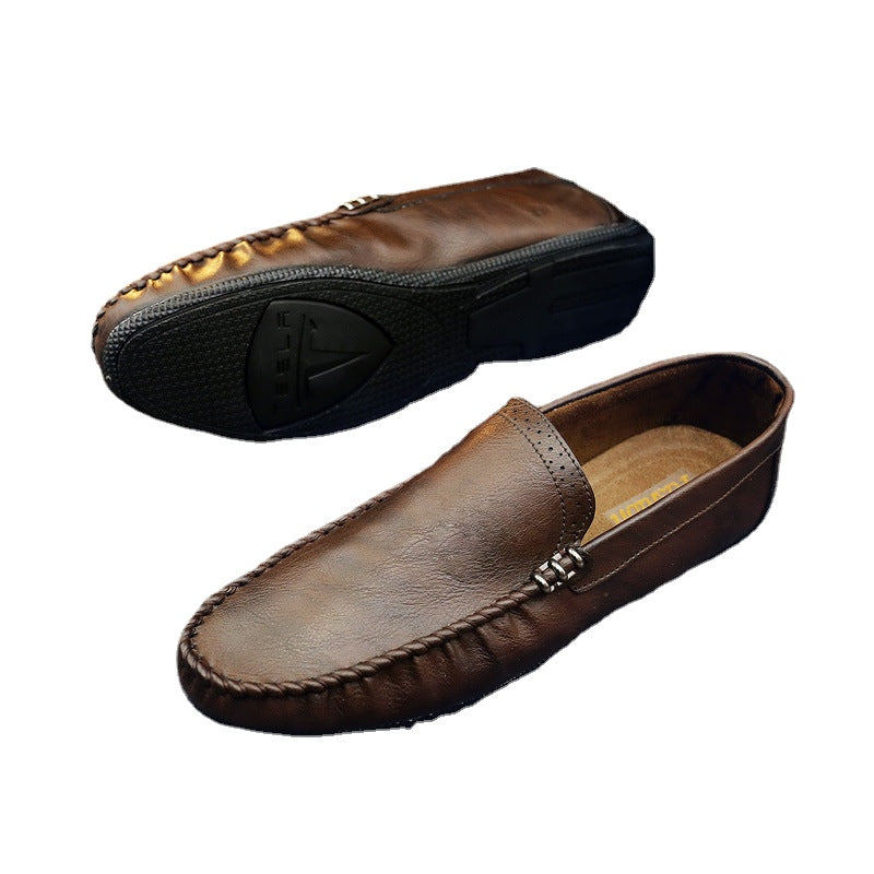 Men's Brown Leather Loafers