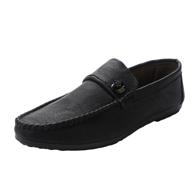 British 2024 new breathable lazy loafers one pedal summer Korean version fashion versatile Doudou shoes men's casual