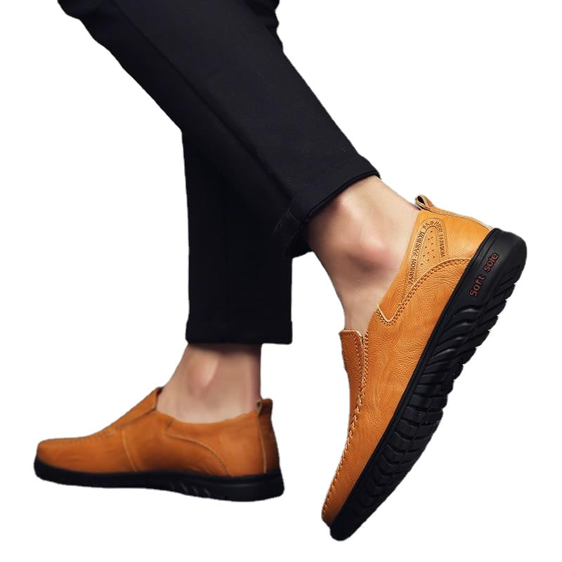 Men's Brown Genuine Leather Formal Shoes, Style 8999