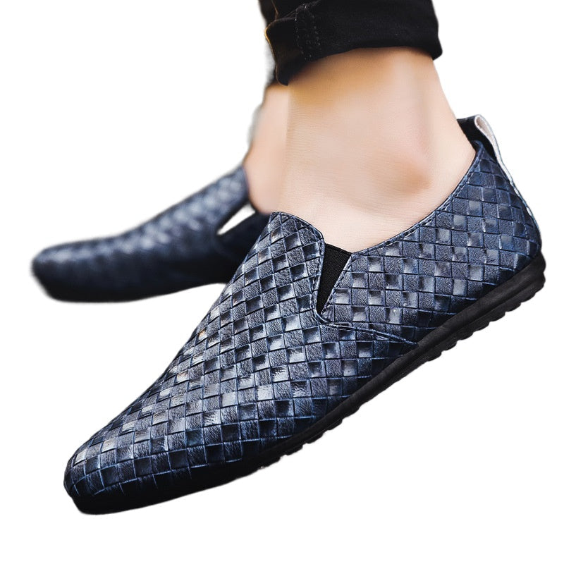 Spring Doudou Shoes Men's Shoes Men's Casual Shoes Tide Shoes Lazy Shoes Sleeve Society One Pedal Leather Shoes Glossy