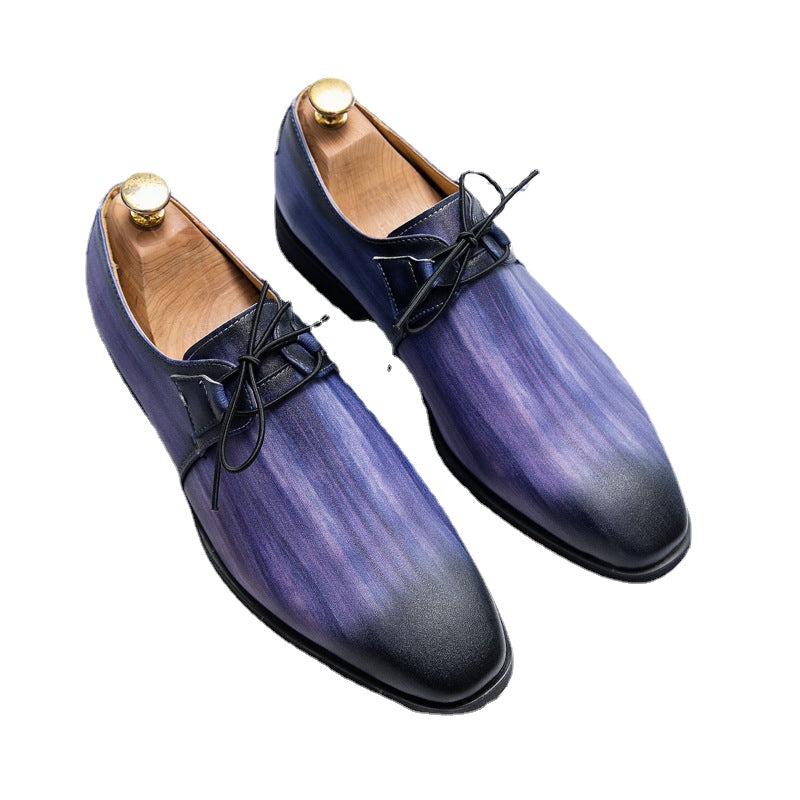 Men's Brown Leather Formal Shoes, Business, British Style, Style 8935