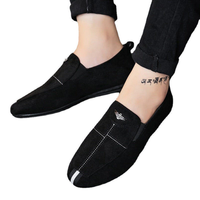 Men's Black Loafers, Breathable, Style 6951