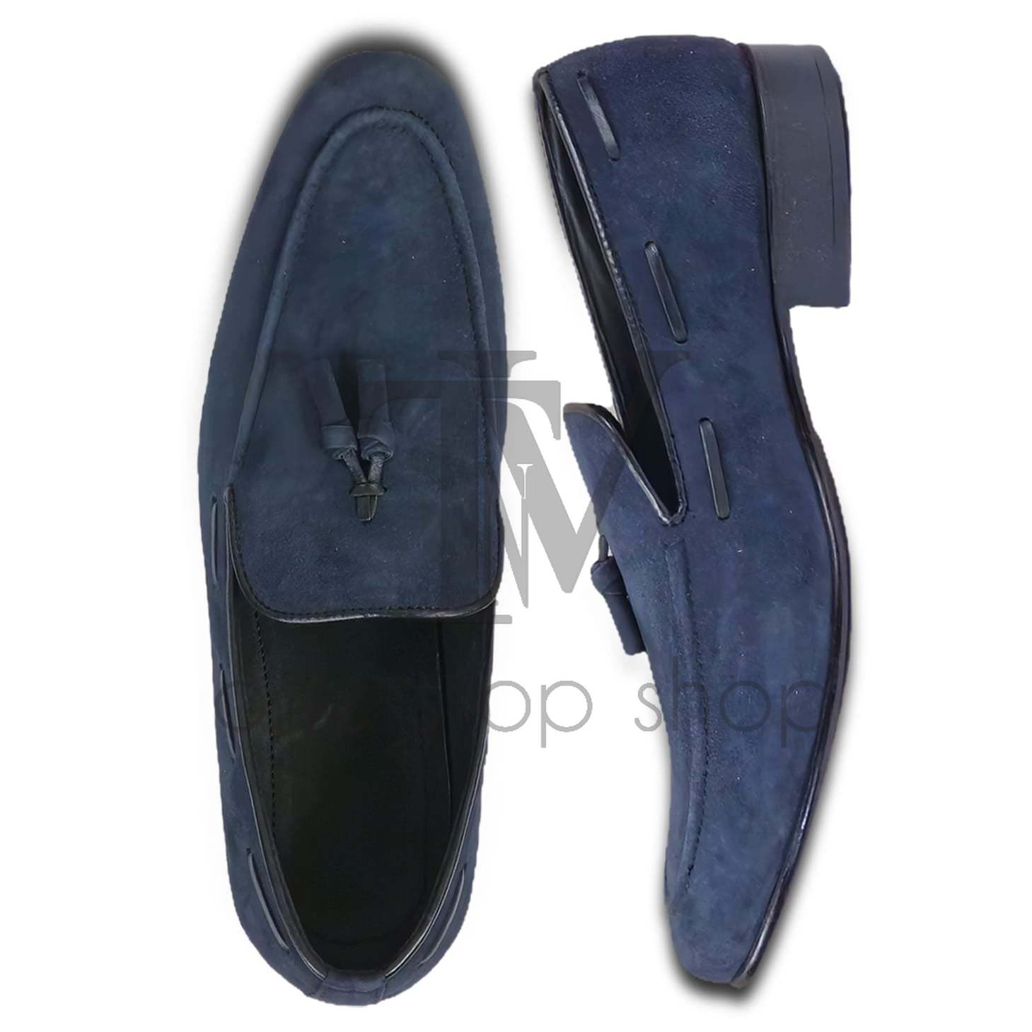 Men's Black Leather Shoes, Style 6327