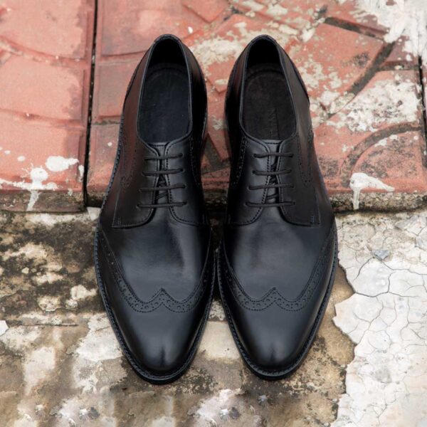 Men's Black Leather Oxford Formal Shoes