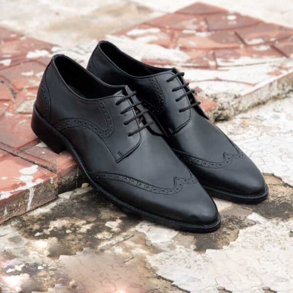 Men's Black Leather Oxford Formal Shoes