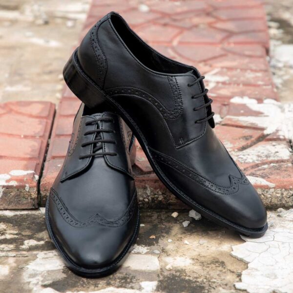 Men's Black Leather Oxford Formal Shoes