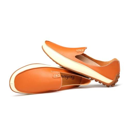 Men's Blue Leather Moccasin Loafers