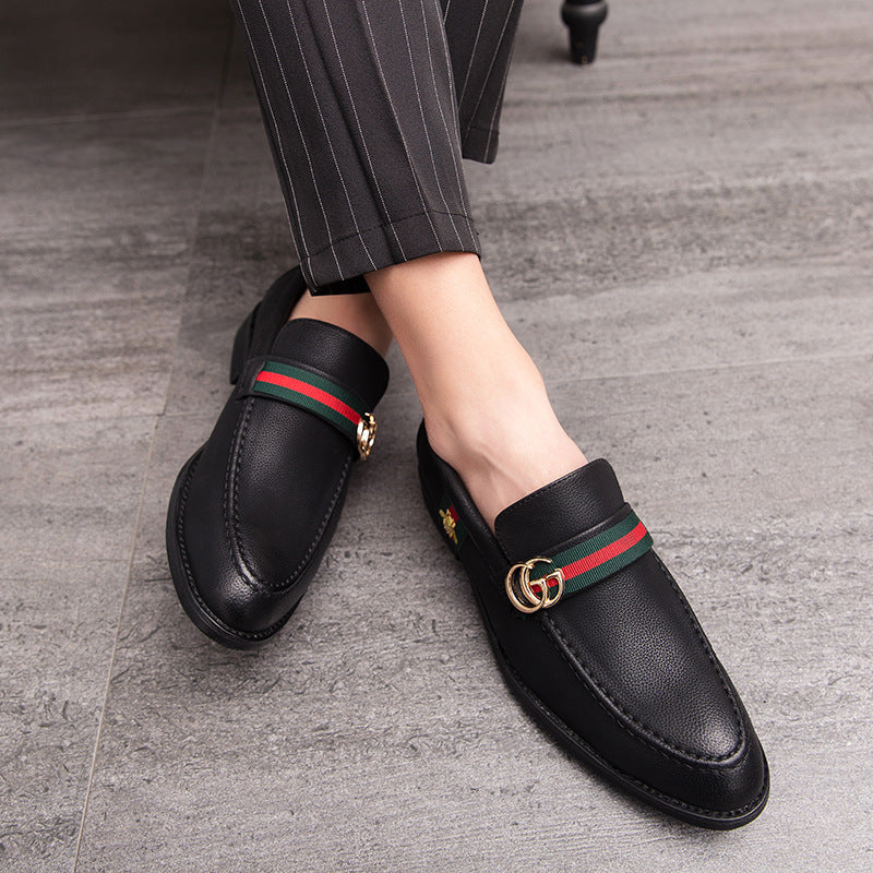 Men's Leather Formal Shoes, Pointed Toe, Slip-On, Style 5767