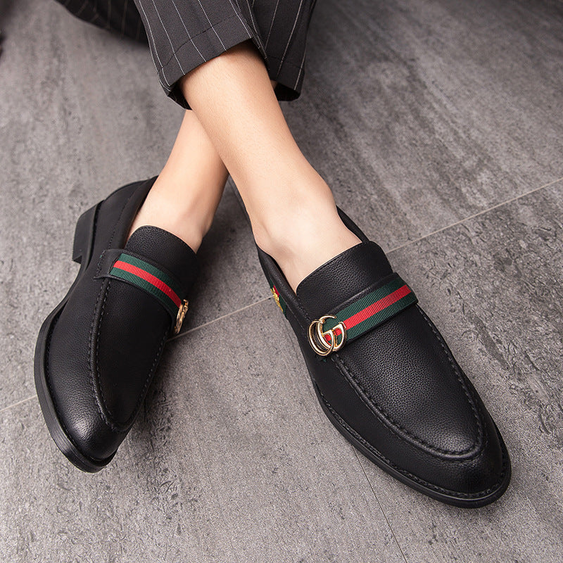Men's Leather Formal Shoes, Pointed Toe, Slip-On, Style 5767