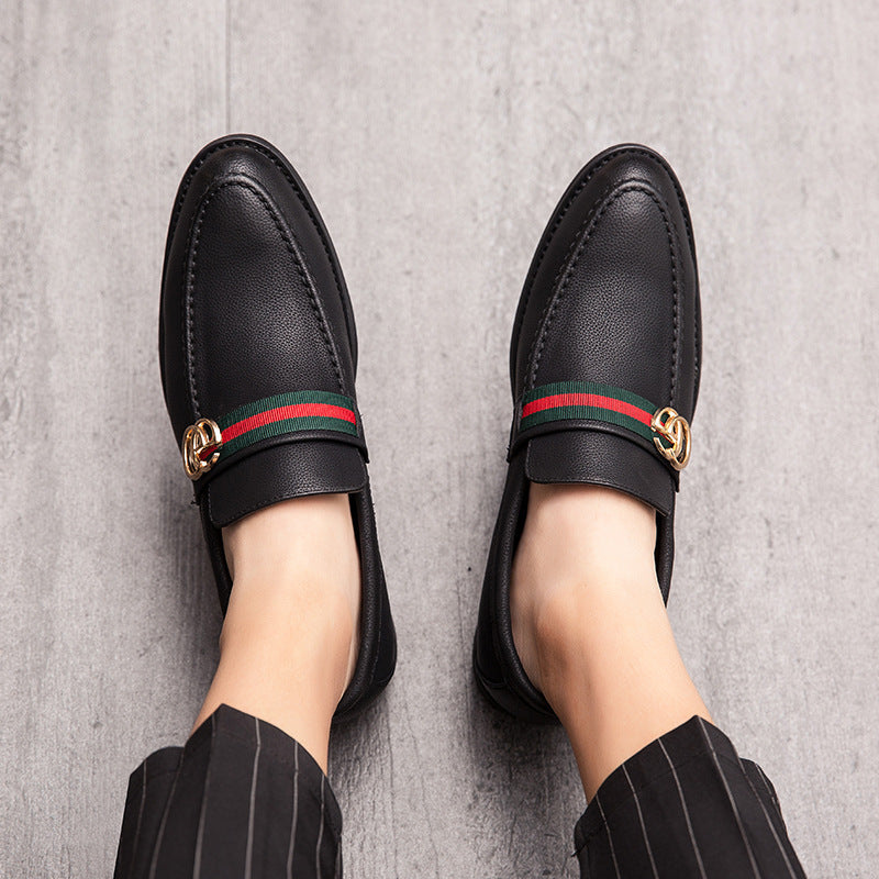 Men's Leather Formal Shoes, Pointed Toe, Slip-On, Style 5767