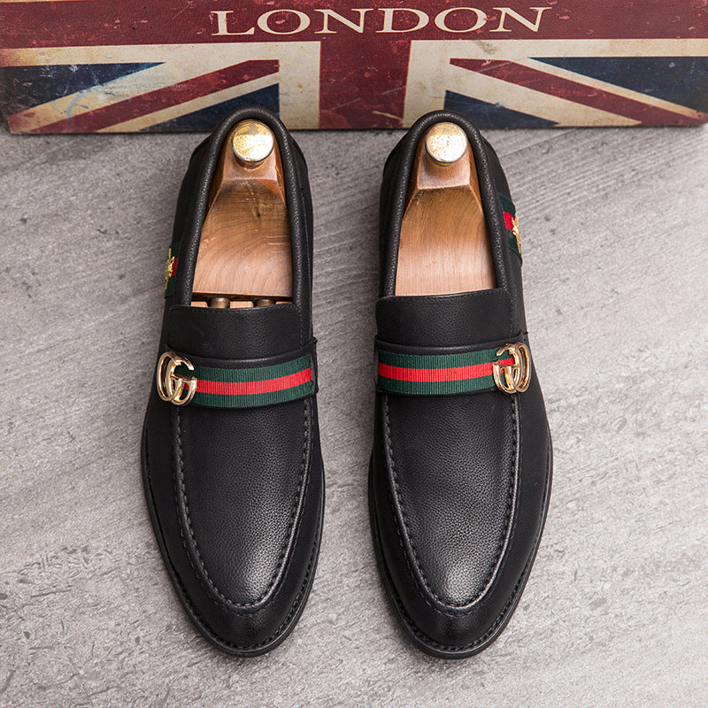 Men's Leather Formal Shoes, Pointed Toe, Slip-On, Style 5767