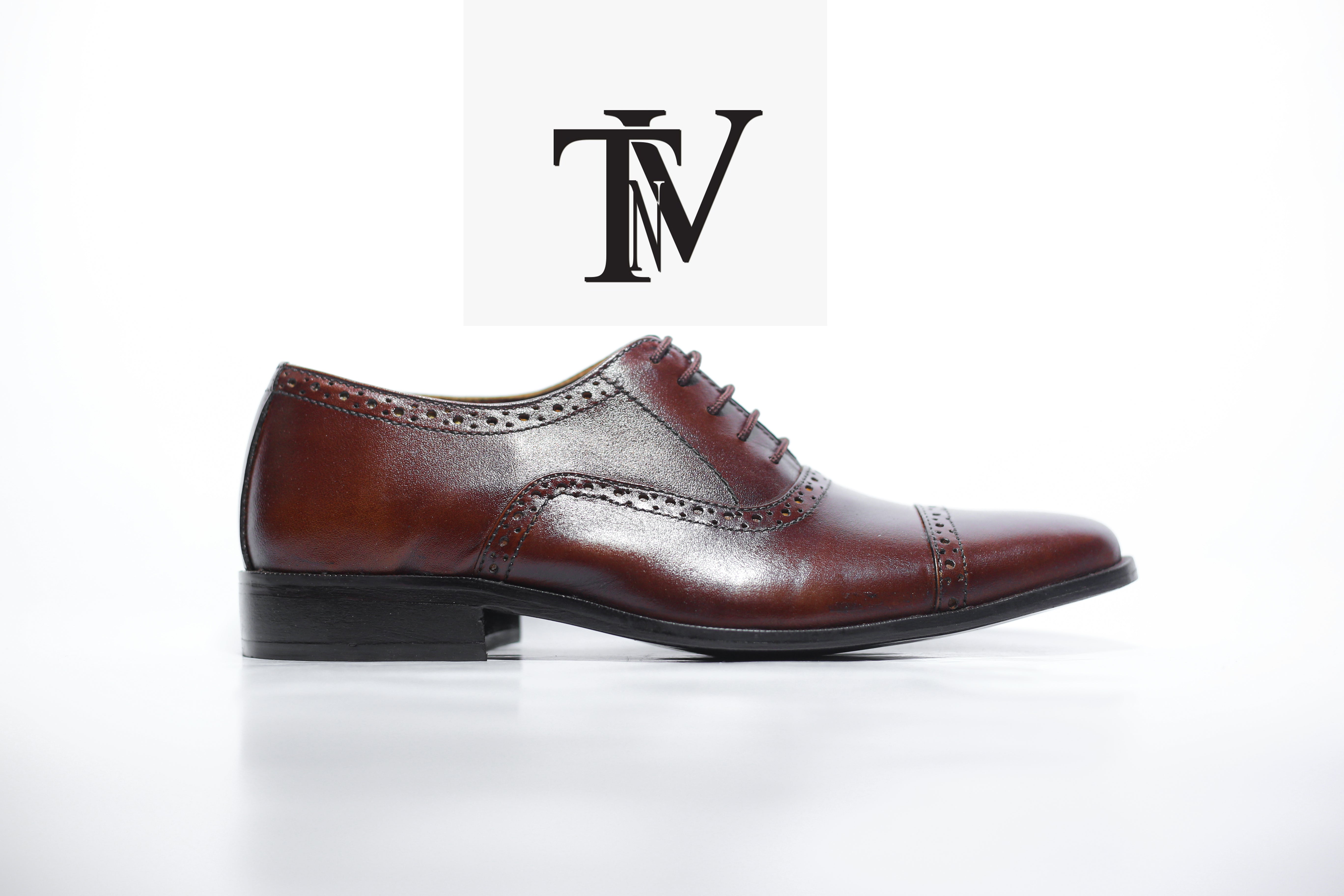 Men's Brown Leather Formal Shoes, Style 0711