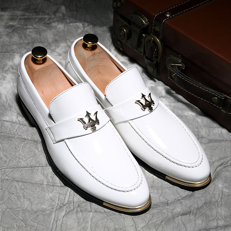 Men's Black Leather Formal Shoes, Pointed Toe, Business, Style 4151