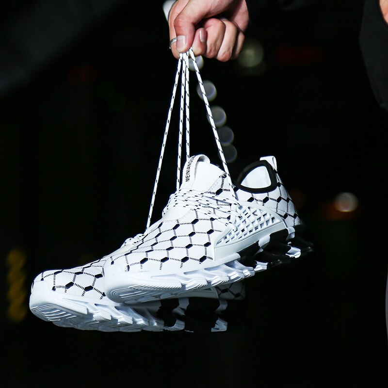 Men's Black Mesh Sneakers, Breathable, Style 0647