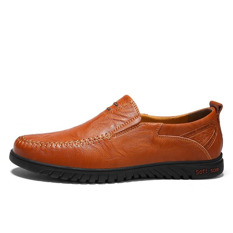 Men's Brown Genuine Leather Formal Shoes, Style 1047