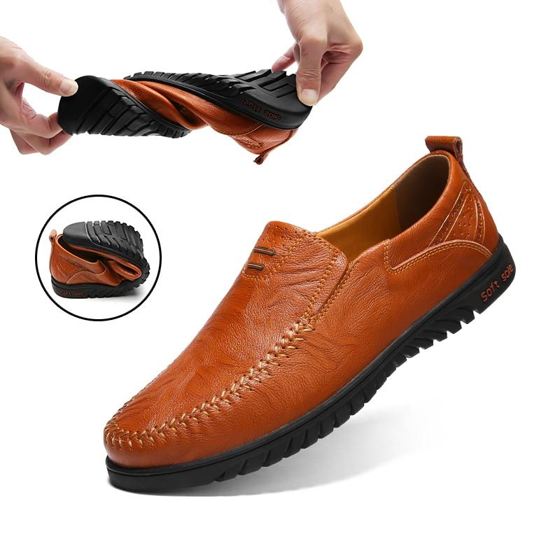Men's Brown Genuine Leather Formal Shoes, Style 1047