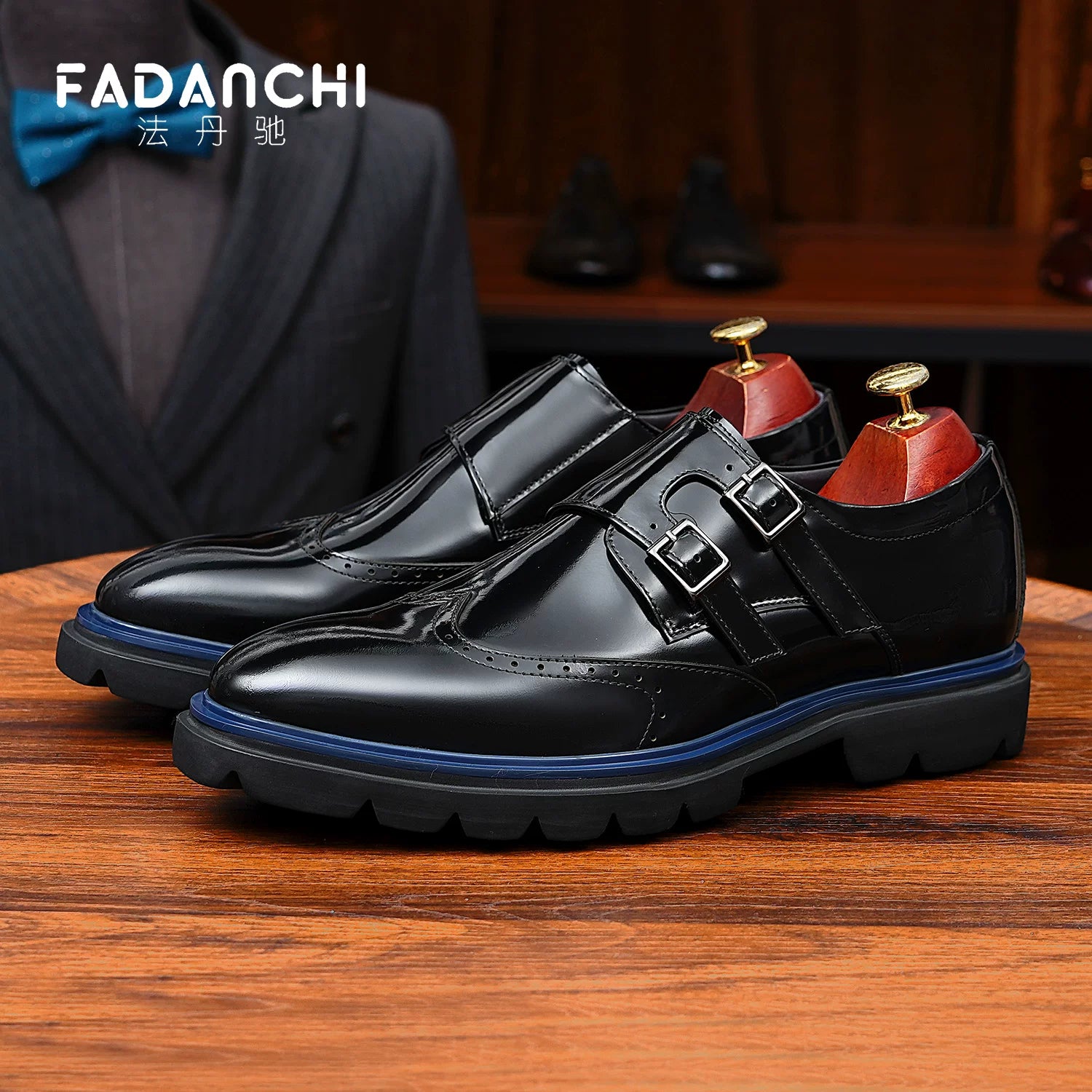 Men's Patent Leather Leather Shoes, Glossy, Business